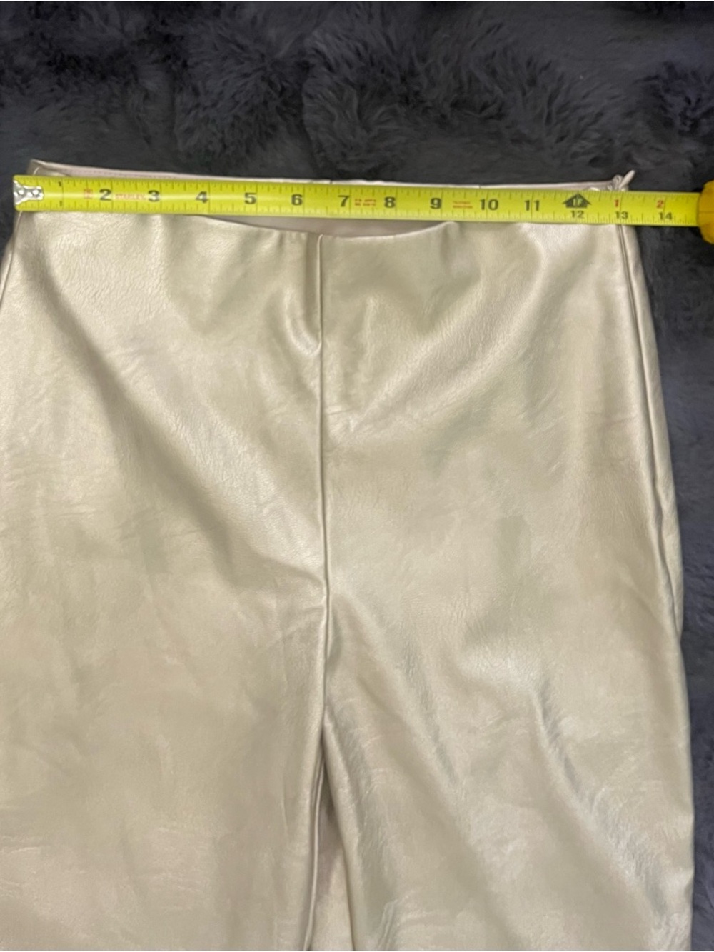 Vince Camuto Metallic Cream Bootcut Flare Pants Size 2 Side zipper - Picture 8 of 12